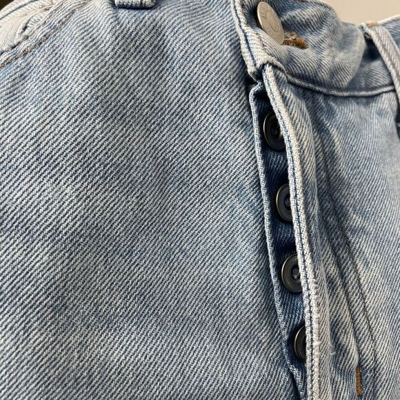 MADEWELL Low Slung Straight Jeans Women 27 Light Wash Slouchy 100% Cotton NO655 - Picture 7 of 16